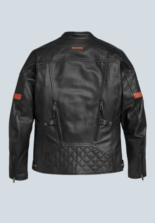 Vanocker Waterproof H-D Triple Vent System Leather Jacket
